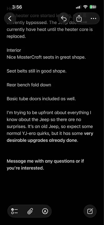 1992 Jeep YJ Wrangler - Image 12 of 16