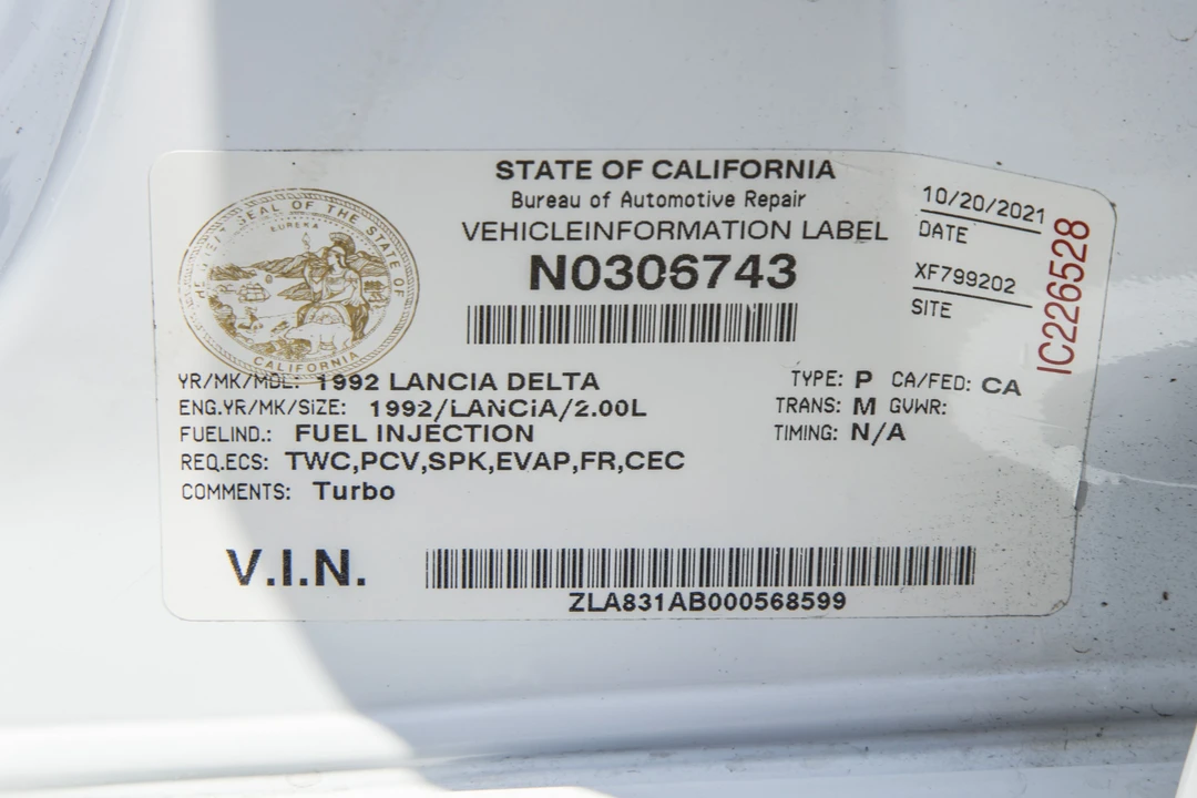 1992 Lancia Delta 1st Gen - Image 10 of 31