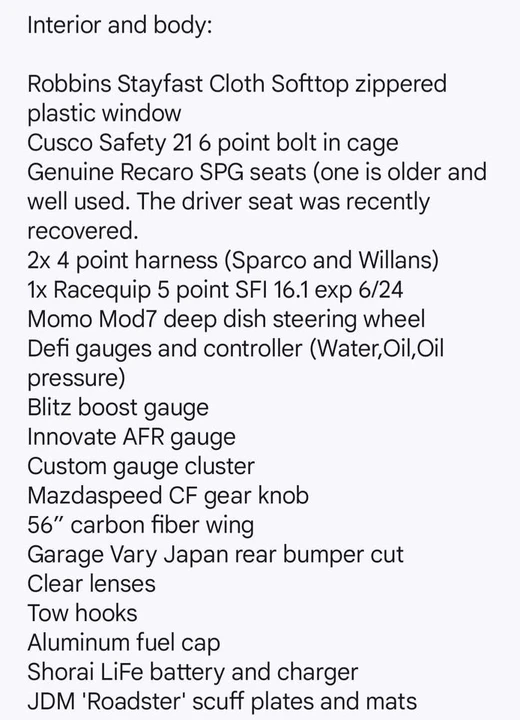 1992 Mazda NA MX-5 Miata - Image 18 of 20