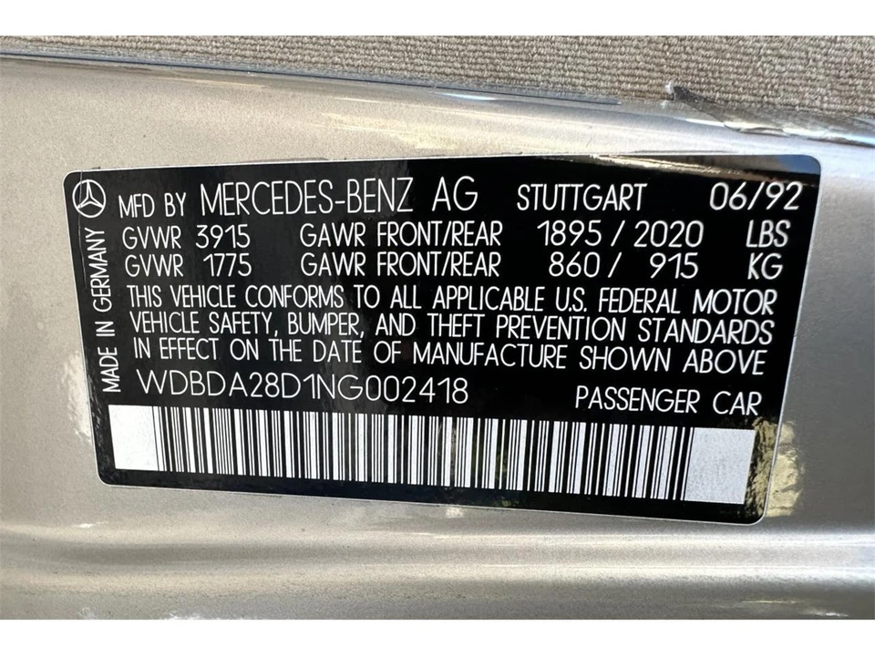 1992 Mercedes-Benz SL-Class - Image 31 of 31