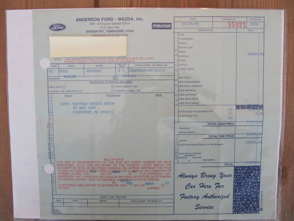 1992 Ford Mustang GT 3rd Gen - Image 11 of 23