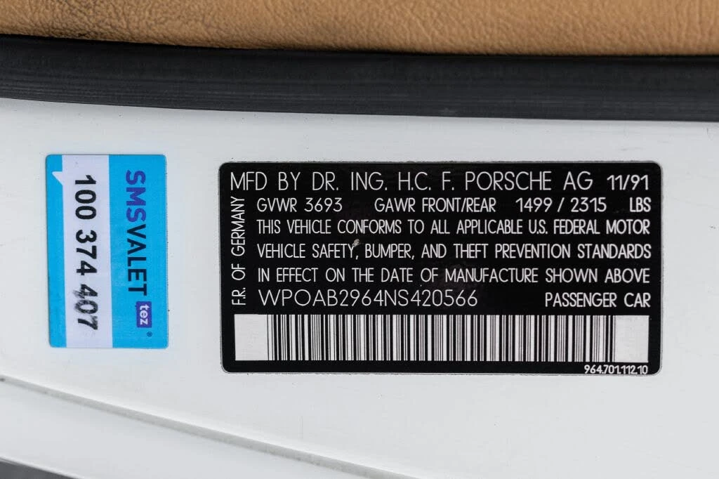 1992 Porsche 964 Carrera - Image 25 of 31