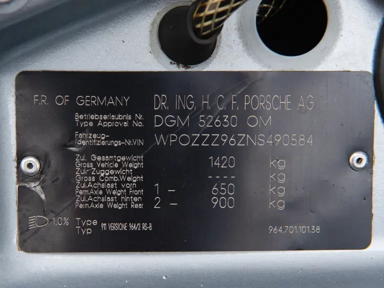 1992 Porsche 964 Carrera RS - Image 21 of 26