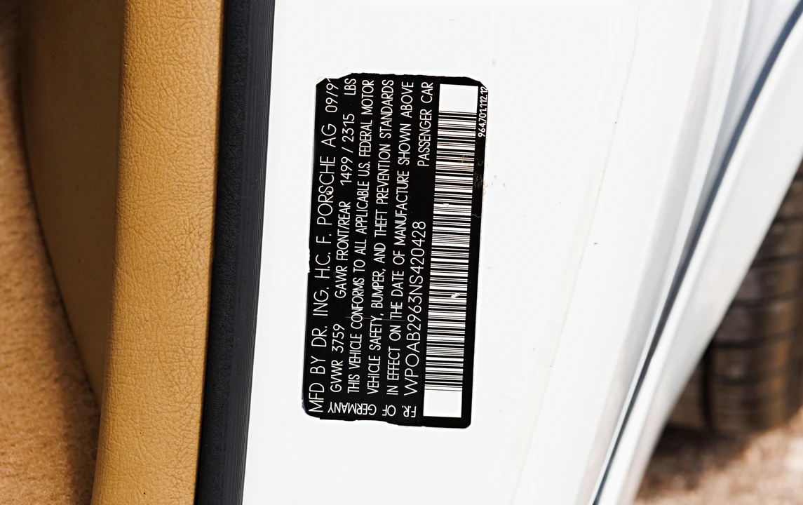 1992 Porsche 964 Carrera - Image 30 of 31