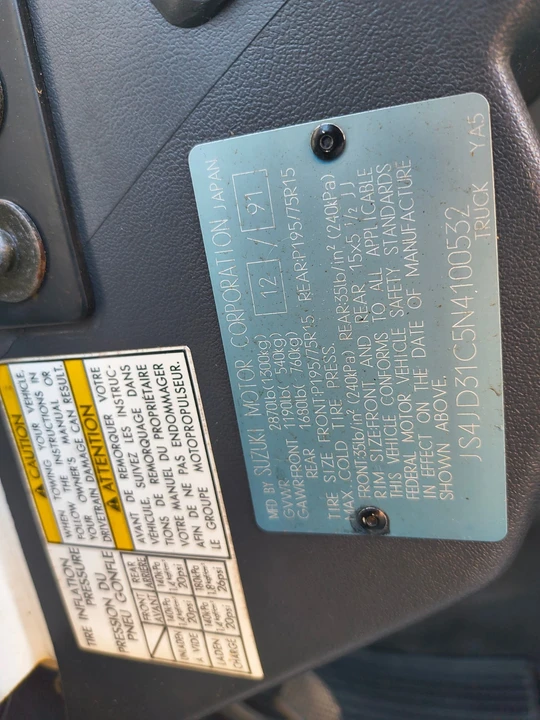 1992 Suzuki Jimny 2nd Gen - Image 18 of 18