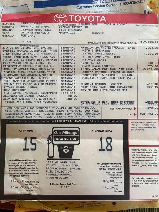 1992 Toyota 4Runner 2nd Gen - Image 10 of 15
