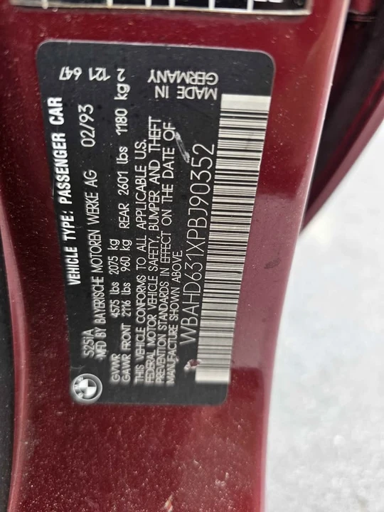 1993 BMW E34 5 Series - Image 20 of 20