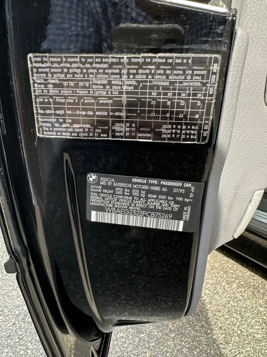 1993 BMW E31 850i & 850Ci - Image 6 of 10