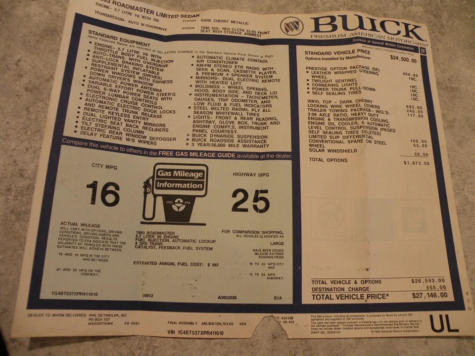1993 Buick Roadmaster - Image 8 of 16