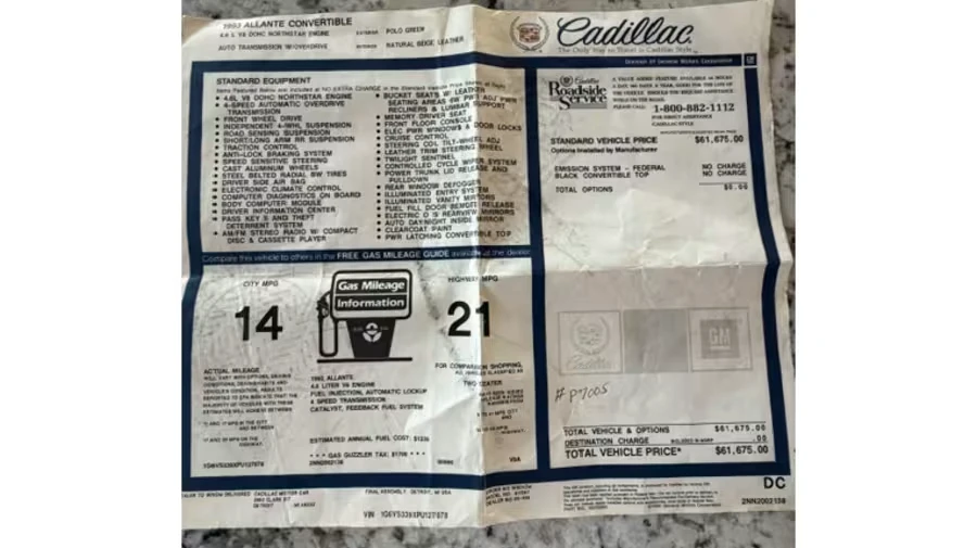 1993 Cadillac Allante - Image 8 of 9
