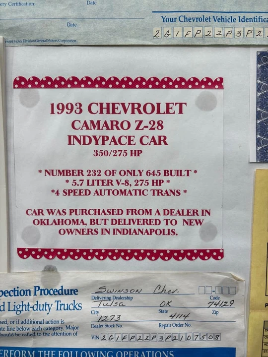 1993 Chevrolet Camaro 4th Gen - Image 12 of 12