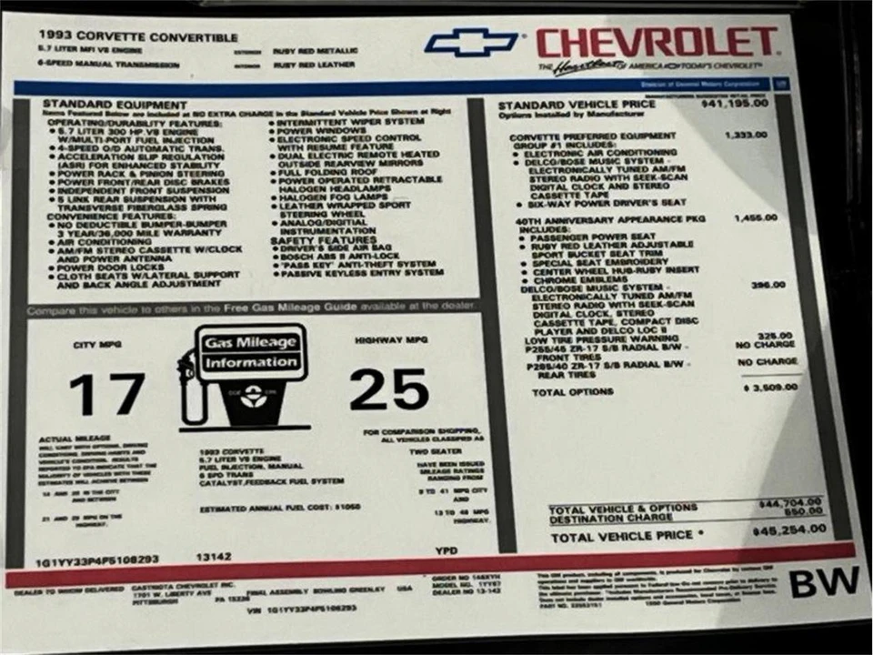 1993 Chevrolet Corvette C4 - Image 15 of 31