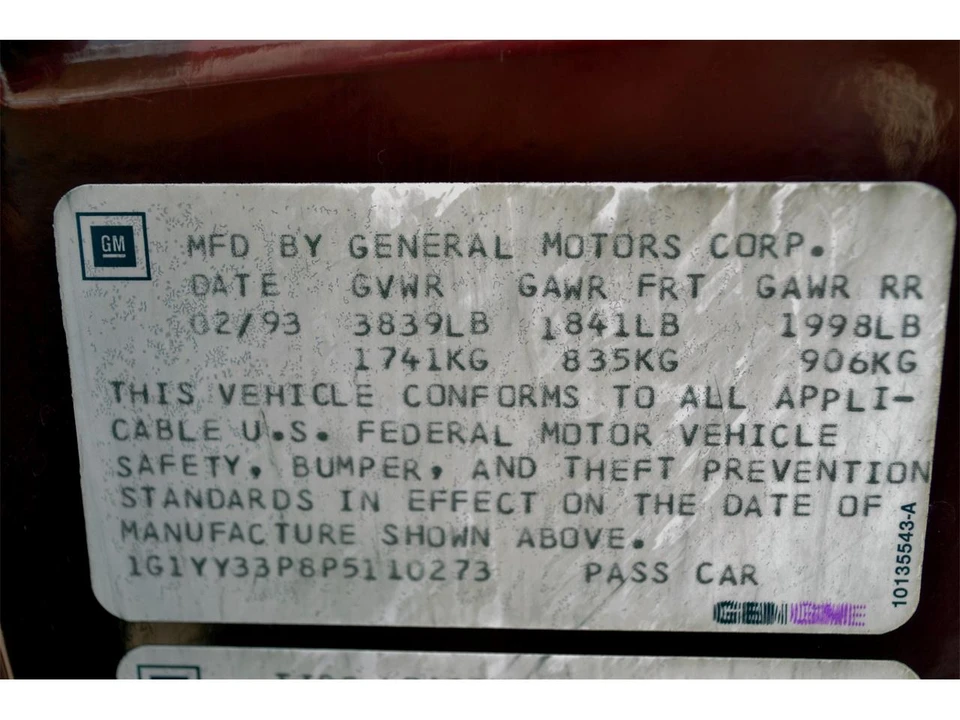 1993 Chevrolet Corvette C4 - Image 31 of 31