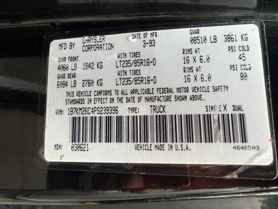 1993 Dodge Ram 1st Gen - Image 8 of 12
