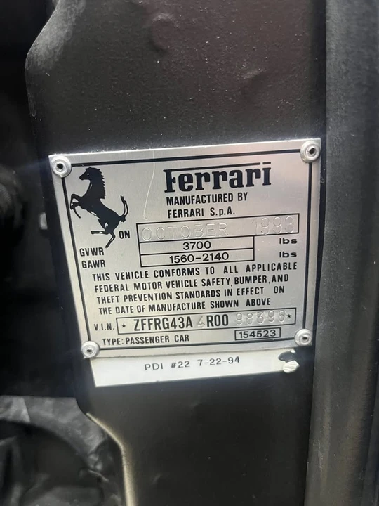 1993 Ferrari 348 Spider - Image 9 of 20