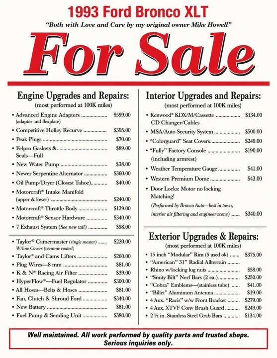 1993 Ford Bronco 5th Gen - Image 20 of 20
