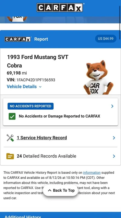 1993 Ford Mustang Cobra R 3rd Gen - Image 15 of 15