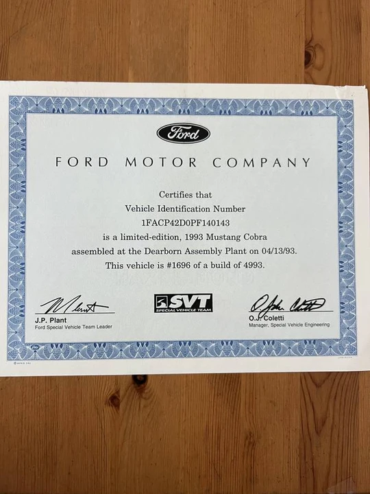 1993 Ford Mustang Cobra R 3rd Gen - Image 24 of 24