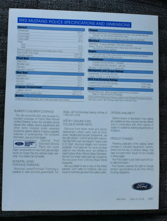 1993 Ford Mustang 3rd Gen - Image 23 of 26
