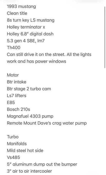 1993 Ford Mustang 3rd Gen - Image 12 of 14