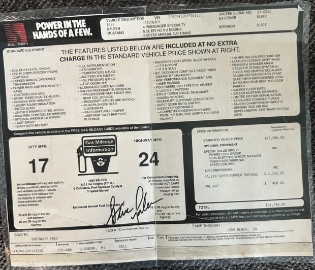 1993 Ford Mustang 3rd Gen - Image 10 of 10