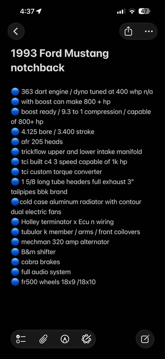 1993 Ford Mustang 3rd Gen - Image 2 of 11