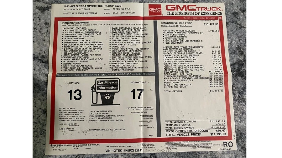 1993 GMC Sierra 1st Gen - Image 13 of 13