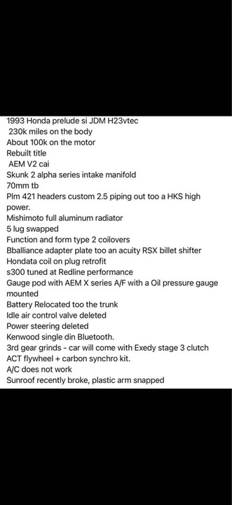 1993 Honda Prelude 4th Gen - Image 7 of 7