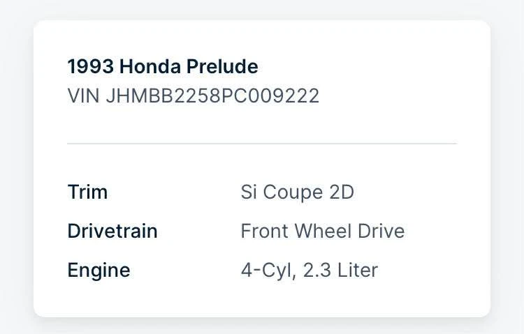 1993 Honda Prelude 4th Gen - Image 10 of 11