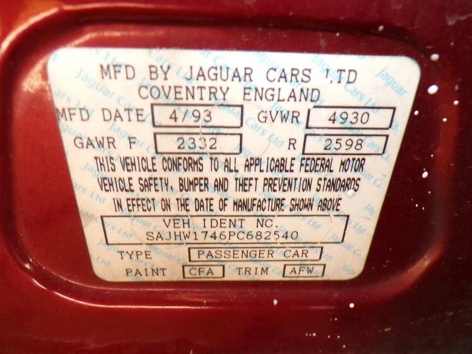 1993 Jaguar XJ Series 4 - Image 9 of 20