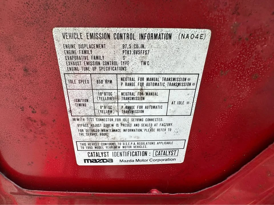 1993 Mazda NA MX-5 Miata - Image 18 of 20