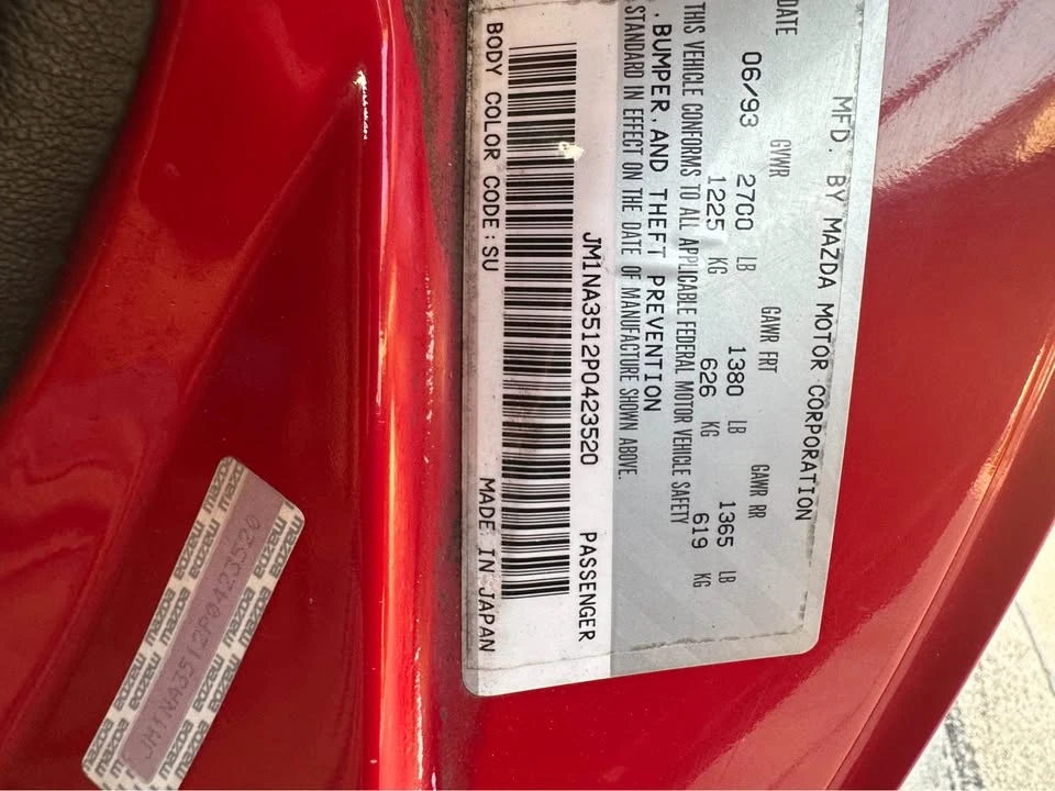 1993 Mazda NA MX-5 Miata - Image 8 of 8