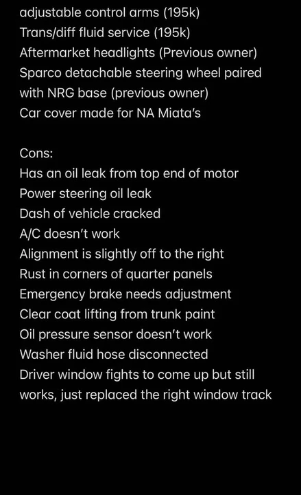 1993 Mazda NA MX-5 Miata - Image 12 of 12