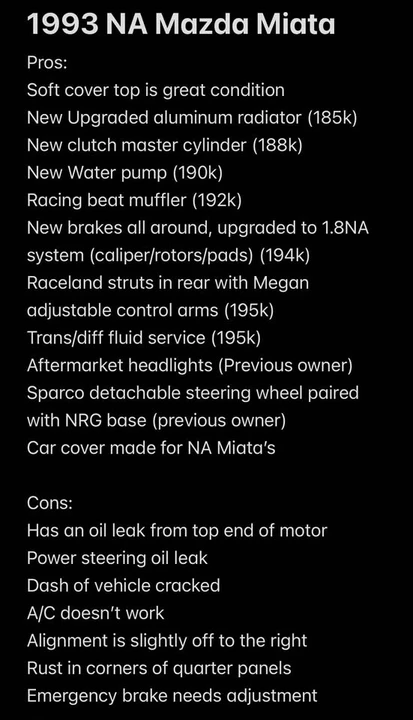 1993 Mazda NA MX-5 Miata - Image 11 of 12