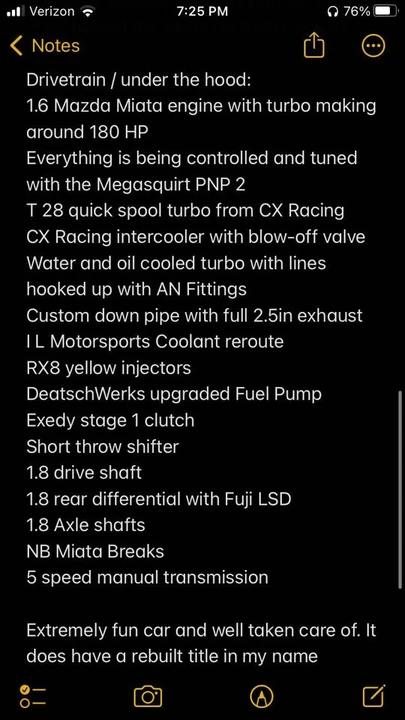 1993 Mazda NA MX-5 Miata - Image 11 of 11