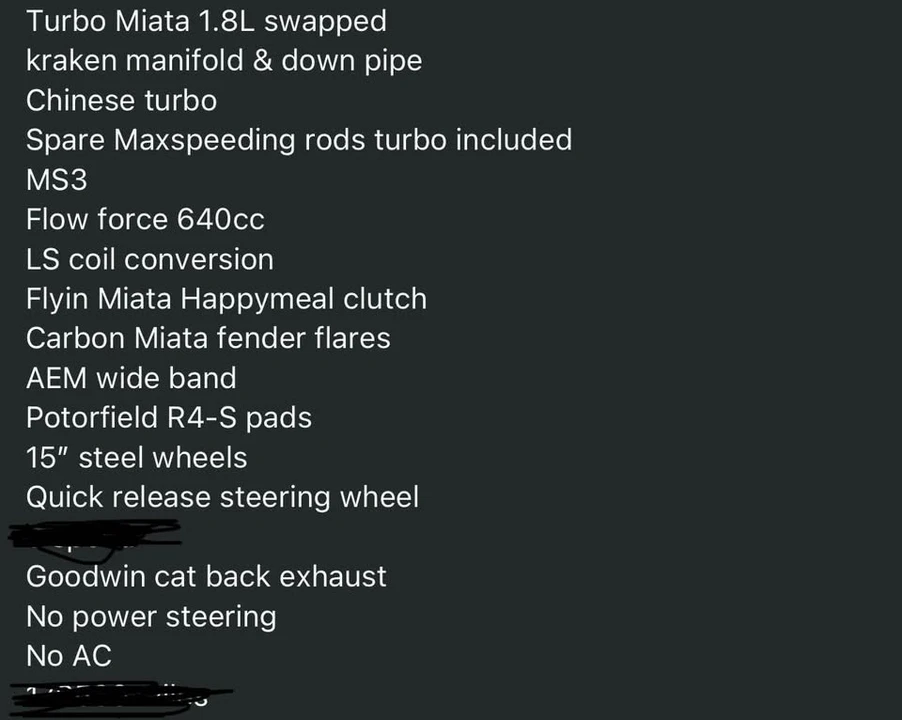 1993 Mazda NA MX-5 Miata - Image 3 of 4