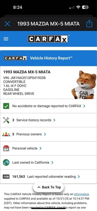 1993 Mazda NA MX-5 Miata - Image 14 of 14