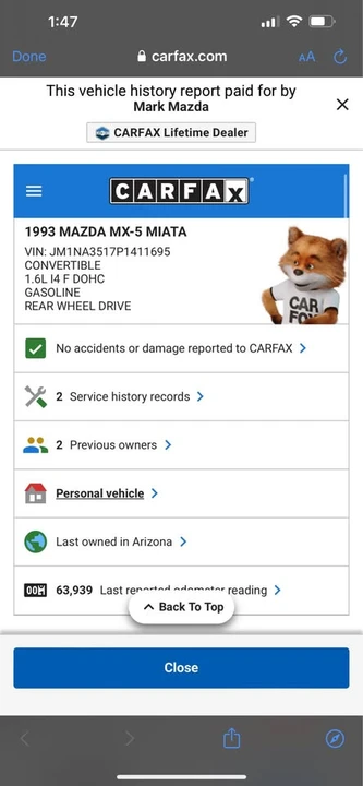 1993 Mazda NA MX-5 Miata - Image 15 of 15