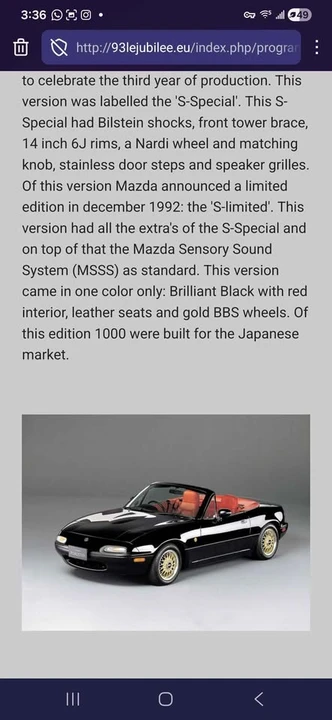 1993 Mazda NA MX-5 Miata - Image 10 of 11