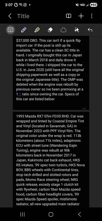 1993 Mazda RX-7 FD - Image 8 of 8