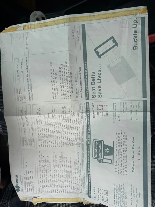 1993 Saab 9000 - Image 12 of 15