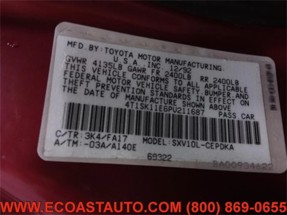 1993 Toyota Camry 3rd Gen - Image 18 of 18