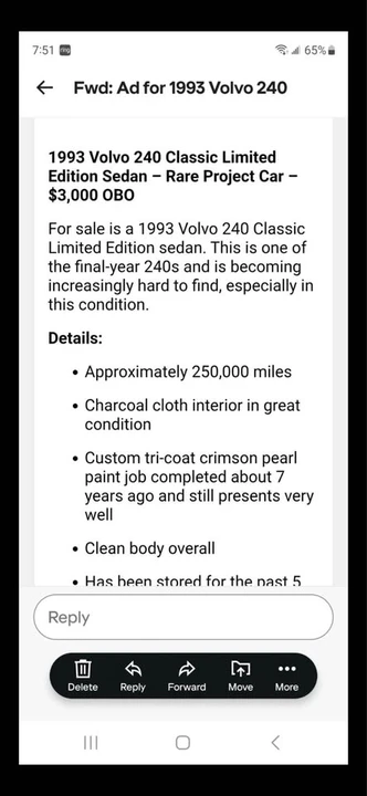 1993 Volvo 244 - Image 7 of 7