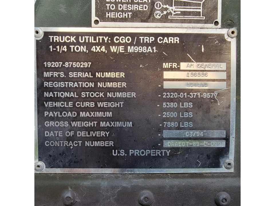 1994 AM General Hummer - Image 31 of 31