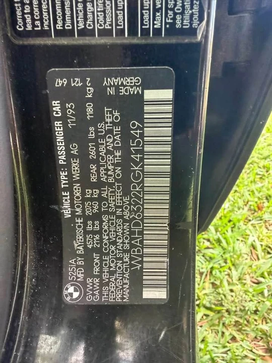 1994 BMW E34 5 Series - Image 16 of 20