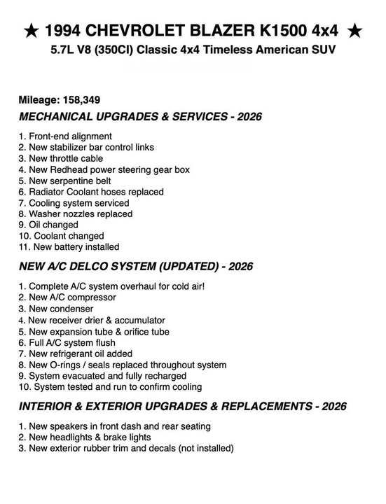 1994 Chevrolet K5 Blazer 3rd Gen - Image 19 of 20