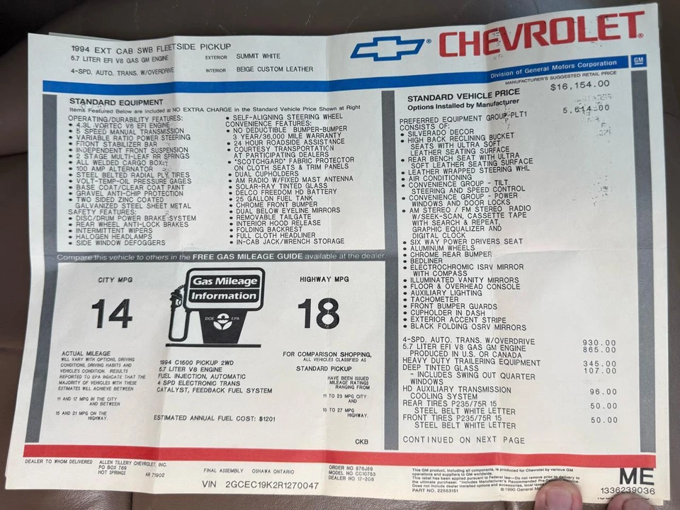 1994 Chevrolet C/K 4th Gen - Image 16 of 31