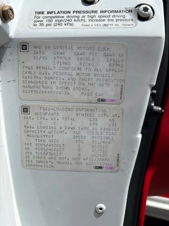1994 Chevrolet Corvette C4 - Image 23 of 23