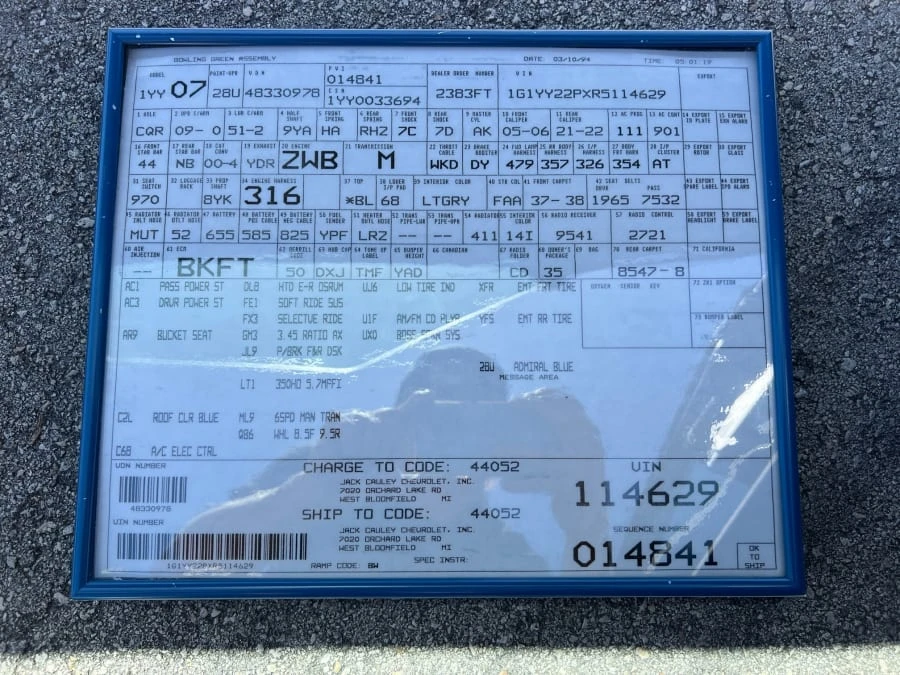 1994 Chevrolet Corvette C4 - Image 16 of 17