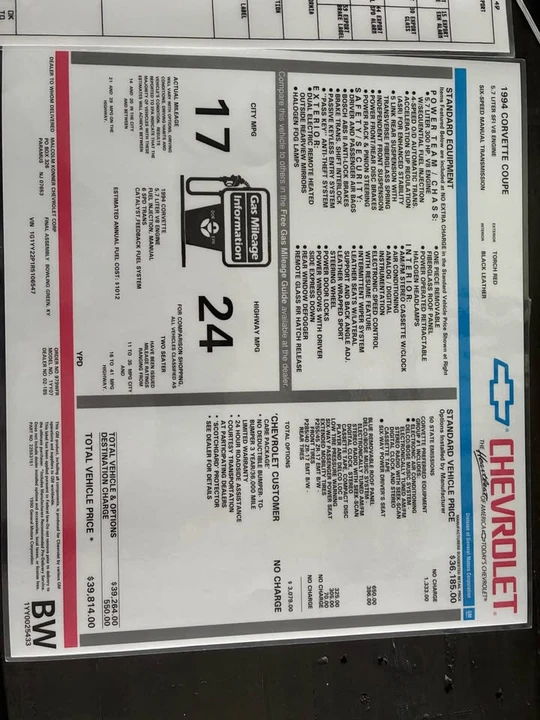 1994 Chevrolet Corvette C4 - Image 11 of 12